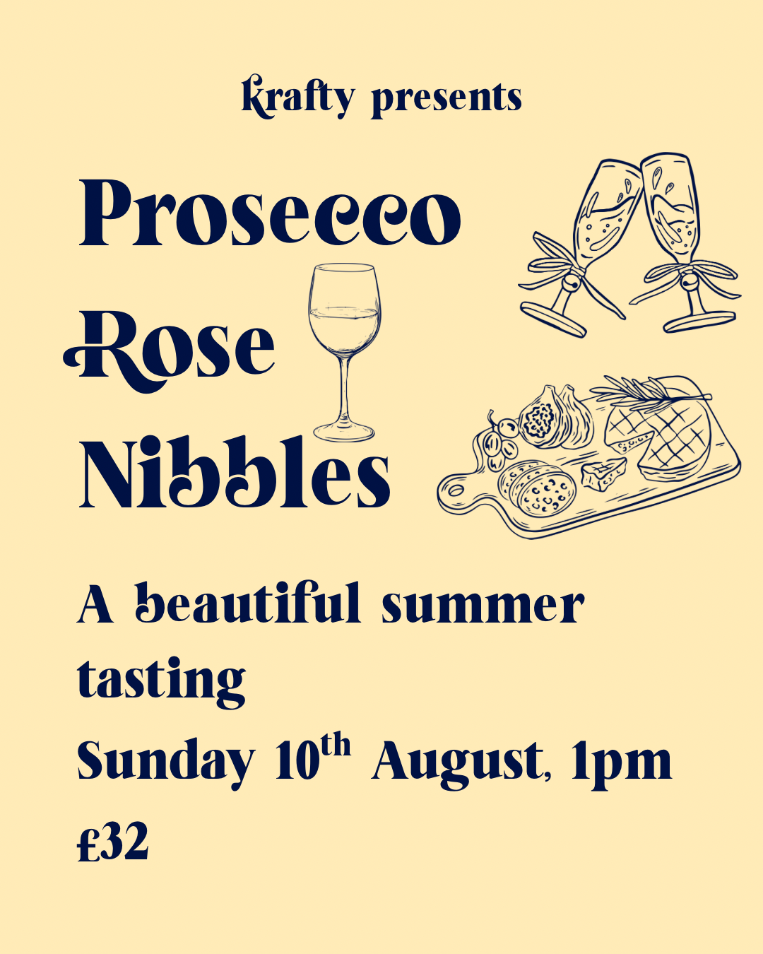 Prosecco, Rosé & Nibbles Tasting