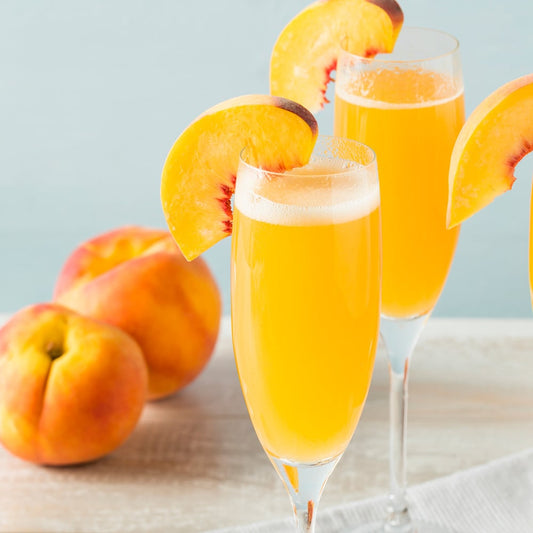 Peach Bellini cocktail